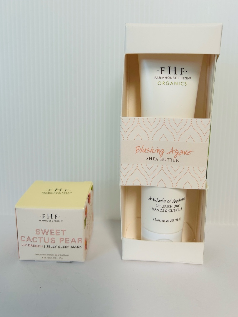 Farmhouse Fresh New Unopened Set of 2 Moisturizers, Vegan Hand Cream & Lip Mask